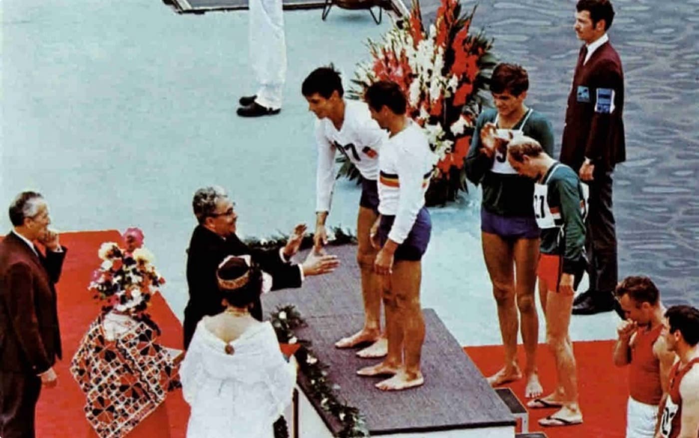 Ciudad de México, 1968 — Ivan Patzaichin și Serghei Covaliov, campioni olimpici la C-2 1000 m · Wikimedia Commons, domeniu public